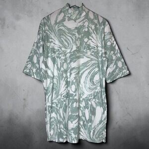 Dressed in Lala Icon Mock‎ Neck Top in Mint Swirl, size Small